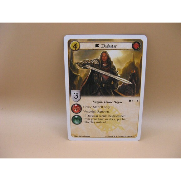 2008 A Game of Thrones Trading Card Game #4 Darkstar - Picture 1 of 2
